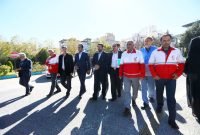 رونمایی از ناوگان خودروهای سواری جدید هلال‌احمر استان با حضور استاندار همدان