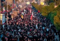 اشک و صلوات در نجف و کربلا؛ وداع میلیونی با پیکر شهید امت در جوار حرمین شریفین