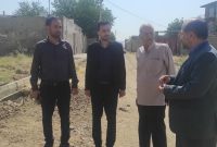 بازدید میدانی بخشدار مرکزی از پروژه‌های عمرانی روستای جعفریه