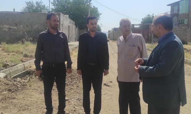 بازدید میدانی بخشدار مرکزی از پروژه‌های عمرانی روستای جعفریه
